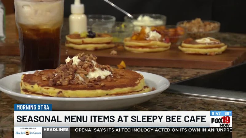 Seasonal menu items at Sleepy Bee Cafe