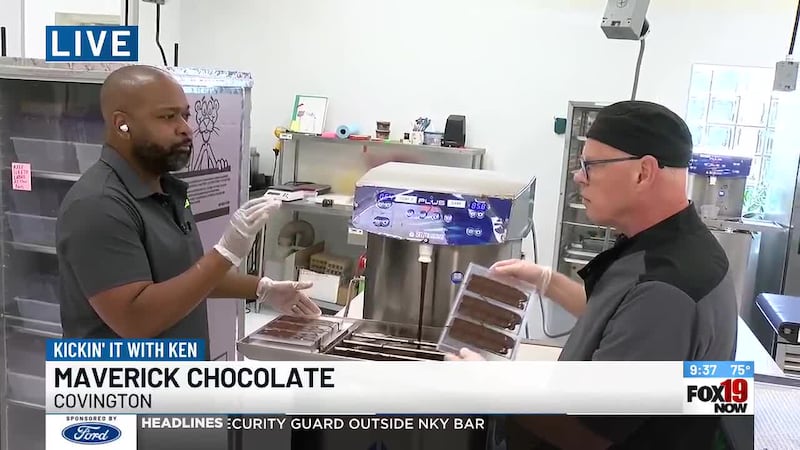 Ken stops by Maverick Chocolate in Covington
