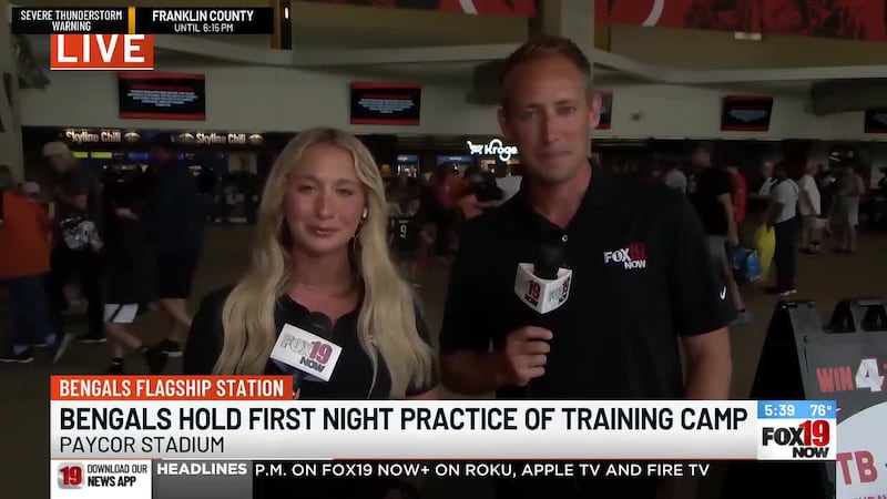 Bengals hold first night practice of training camp
