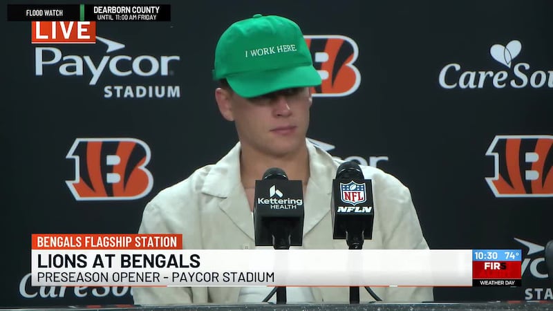 Joe Burrow reflects on first preseason game against Lions