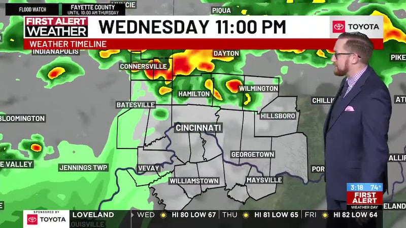 Another round of thunderstorms capable of producing damaging wind and flash flooding.