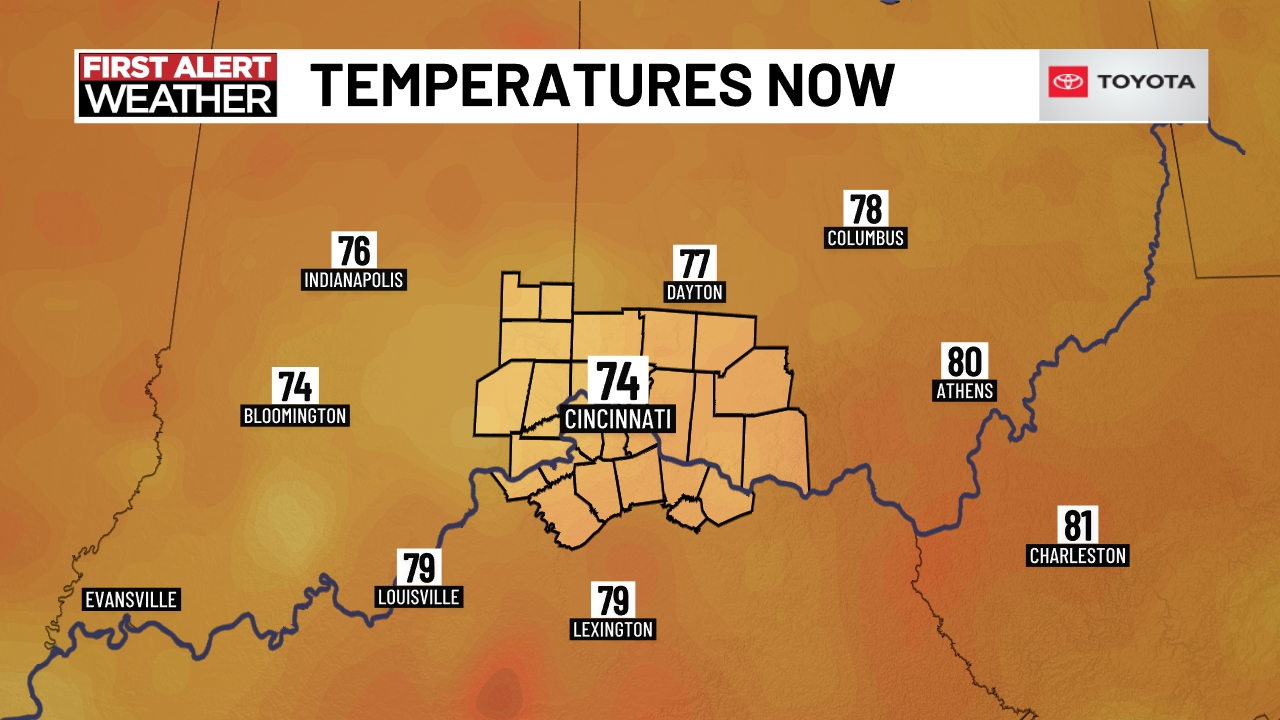 Regional Temps Now